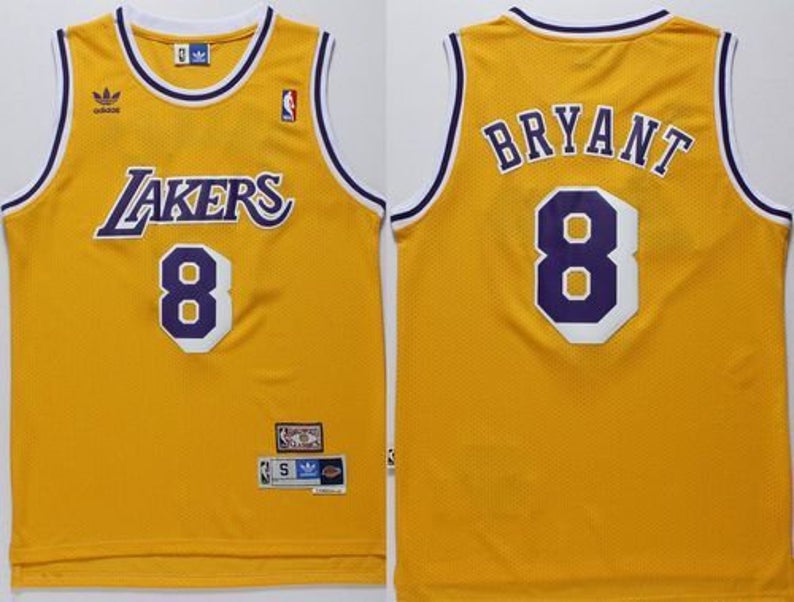 Men Los Angeles Lakers 8 Bryant Yellow Game Nike NBA Jerseys with the round neck